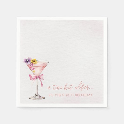 Serviette En Papier A Tini Bit Older Martini 30th Birthday Party Nap (Devant)