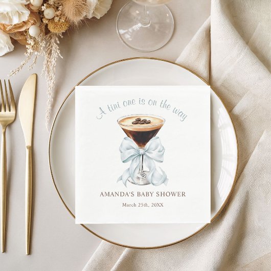 Serviette En Papier A tini One is on the Way Baby Shower 