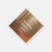 Serviette En Papier À tout il ya une saison Bible Verse (Coin)