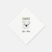 Serviette En Papier À votre santé ! Serviettes de mariage Bulldog (Coin)