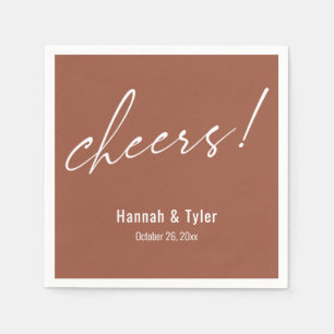 Serviette En Papier À votre santé ! Typographie de mariage élégante Te