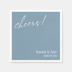 Serviette En Papier À votre santé ! Typographie élégante de mariage bl