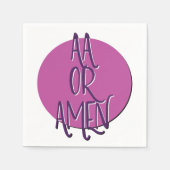 Serviette En Papier AA Or Amen | 12 Step Recovery Slogan (Devant)