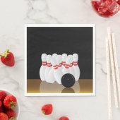 Serviette En Papier Abattage de tous les quilles au bowling (En situation)