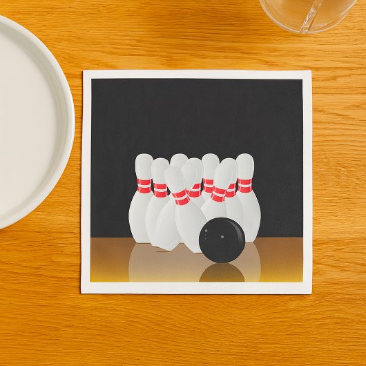 Serviette En Papier Abattage de tous les quilles au bowling