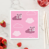 Serviette En Papier Abby Doodley Cloud Motif (En situation)