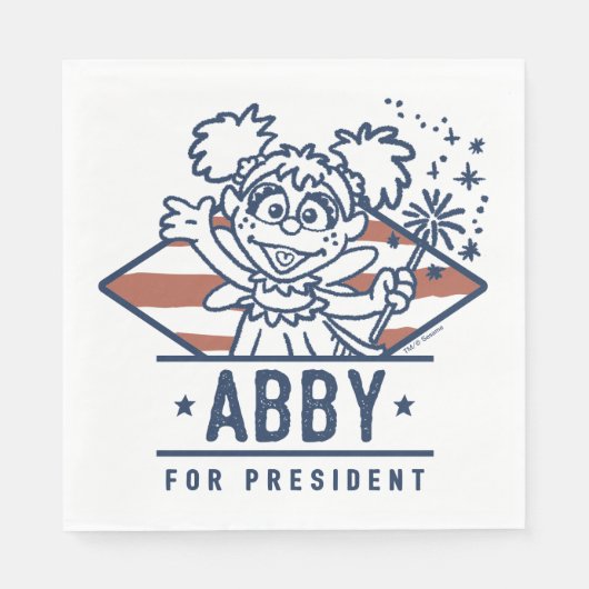 Serviette En Papier Abby Pour Président (Devant)