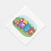 Serviette En Papier ABC Alphabet Train avec enfants amusant éducatif (Coin)