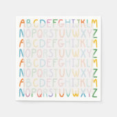 Serviette En Papier ABC colorés (Devant)