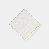 Serviette En Papier ABC colorés (Coin)