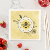 Serviette En Papier Abeille (En situation)
