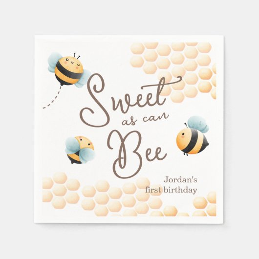 Serviette En Papier Abeille (Devant)