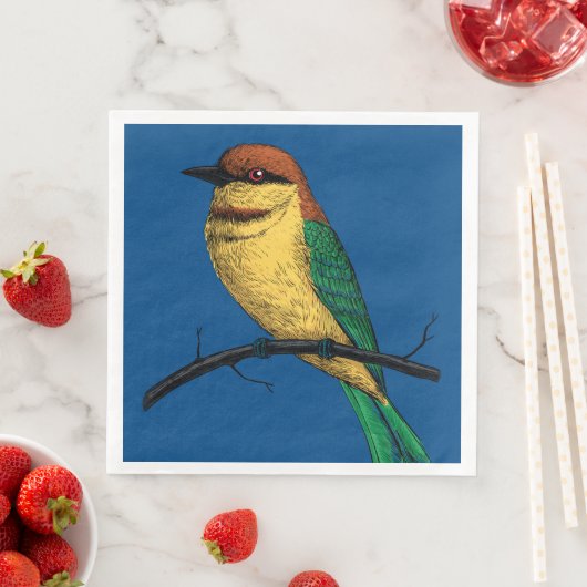 Serviette En Papier Abeille (En situation)