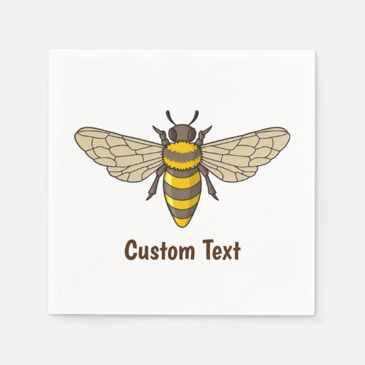 Serviette En Papier abeille (Devant)