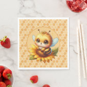 Serviette En Papier Abeille à miel (En situation)