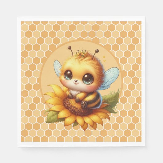 Serviette En Papier Abeille à miel (Devant)