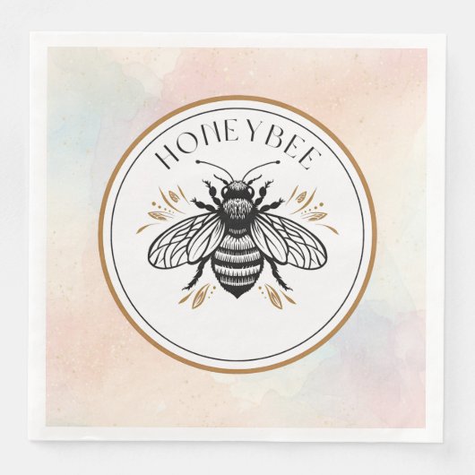 Serviette En Papier Abeille à miel (Devant)