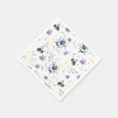 Serviette En Papier Abeille aquarelle Motif (Coin)