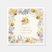 Serviette En Papier Abeille d'anniversaire (Devant)