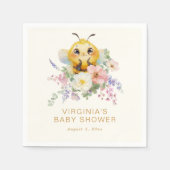 Serviette En Papier Abeille d'anniversaire (Devant)