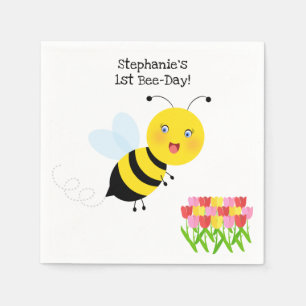 Serviette En Papier Abeille dans Tulip Garden