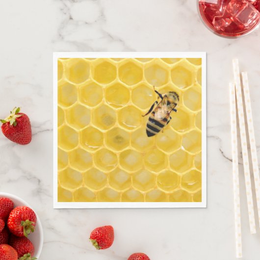 Serviette En Papier abeille et nid d'abeille (En situation)