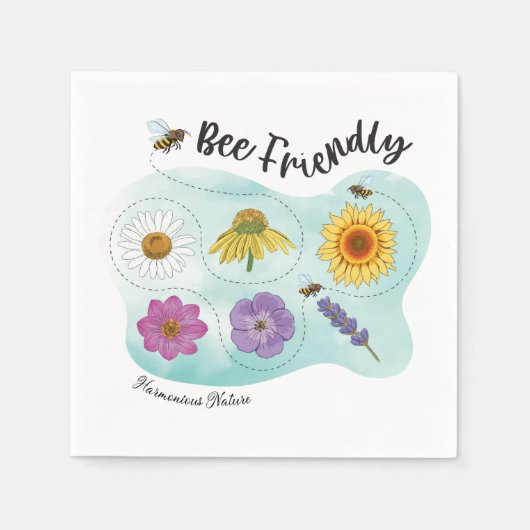 Serviette En Papier Abeille - Harmonieux Nature (Devant)