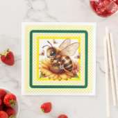 Serviette En Papier Abeille Incroyable (En situation)