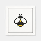 Serviette En Papier Abeille mignonne, abeille miel, bourdon (Devant)