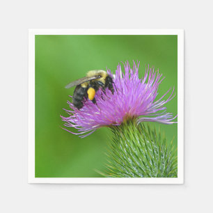 Serviette En Papier Abeille sur papier chardon Napkin