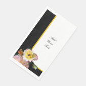 Serviette En Papier Abeille sur roses rose jaune Fleurs (Coin)