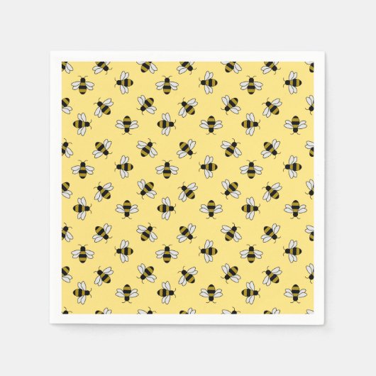 Serviette En Papier Abeilles  (Devant)