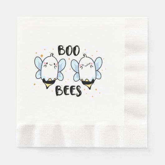 Serviette En Papier Abeilles de Boo Ghost mignonnes - Drôle Halloween  (Devant)