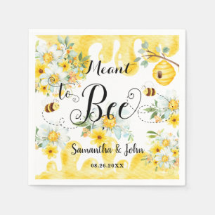Serviette En Papier Abeilles de miel Jaune Mariage floral Signifie Abe