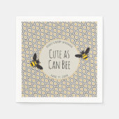 Serviette En Papier Abeilles rétro et Baby shower Honeycomb (Devant)