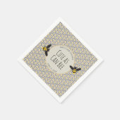 Serviette En Papier Abeilles rétro et Baby shower Honeycomb (Coin)