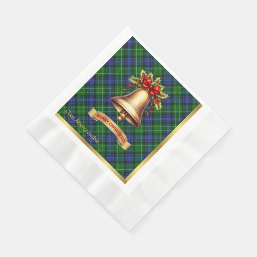 Serviette En Papier Abercrombie Tartan personnalisé Noël (Coin)