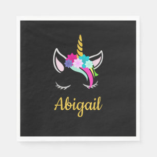 Serviette En Papier Abigail Dark Unicorn Nom T-shirt