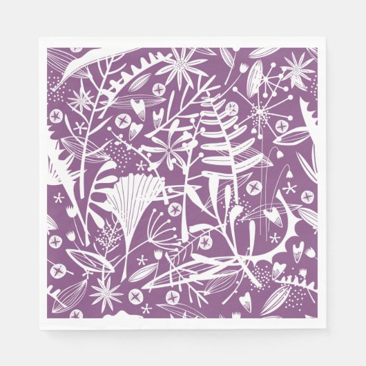Serviette En Papier Abondance Botanique Berry Party Napkin (Devant)