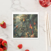 Serviette En Papier Abondance d'Ara macao et ananaseraie (En situation)