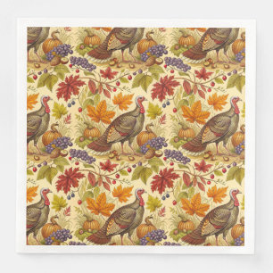 Serviette En Papier Abondance de Thanksgiving