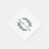 Serviette En Papier Abondant Foliage Mariage personnalisé (Coin)