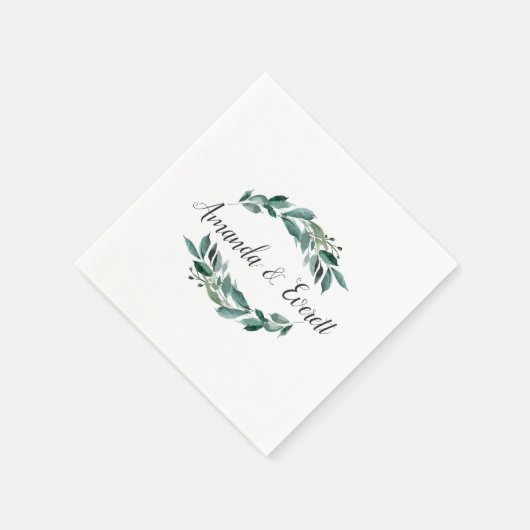 Serviette En Papier Abondant Foliage Mariage personnalisé (Coin)