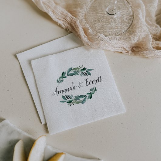 Serviette En Papier Abondant Foliage Mariage personnalisé