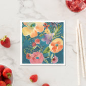 Serviette En Papier Abondante florale I (En situation)