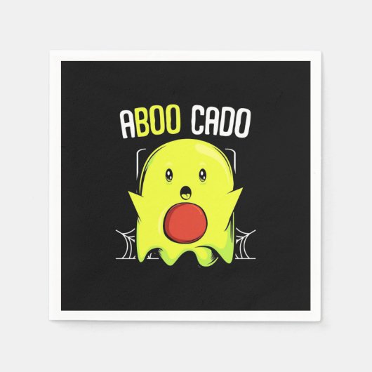 Serviette En Papier Aboocado Avocado Halloween (Devant)