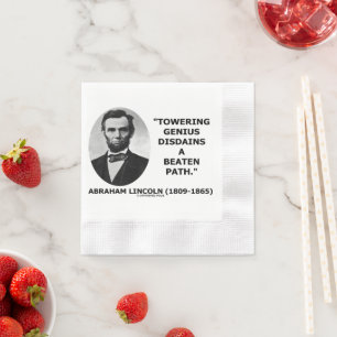 Serviette En Papier Abraham Lincoln Génie de grande taille dédaigne la