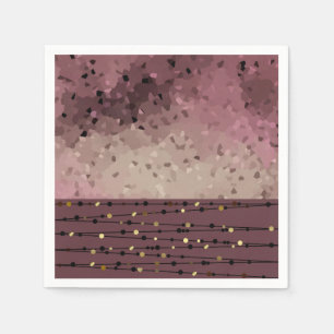 Serviette En Papier Abstract, brown, rose, rose