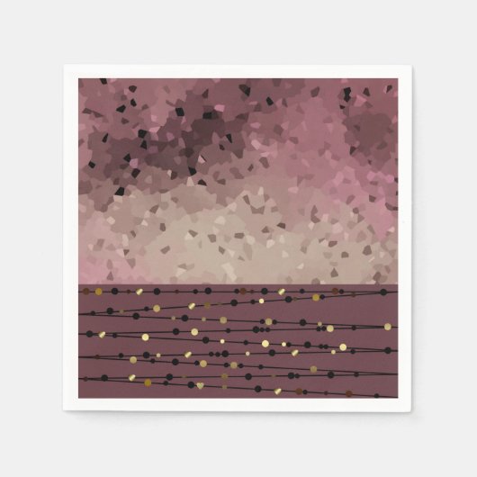 Serviette En Papier Abstract, brown, rose, rose (Devant)