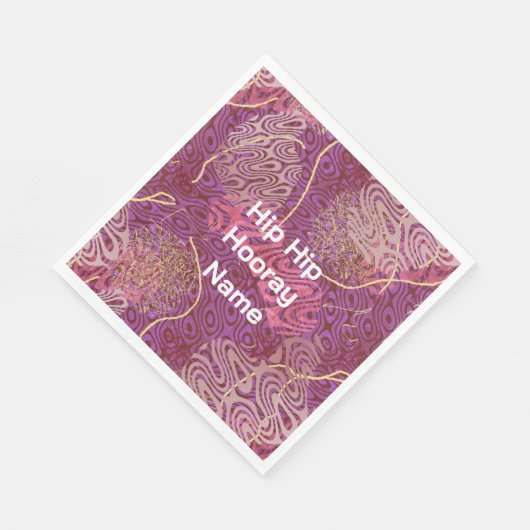 Serviette En Papier Abstract Curvy Shapes Party Celebration (Coin)